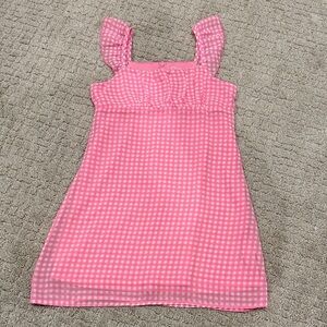 Art Class Pink Gingham Kids Dress